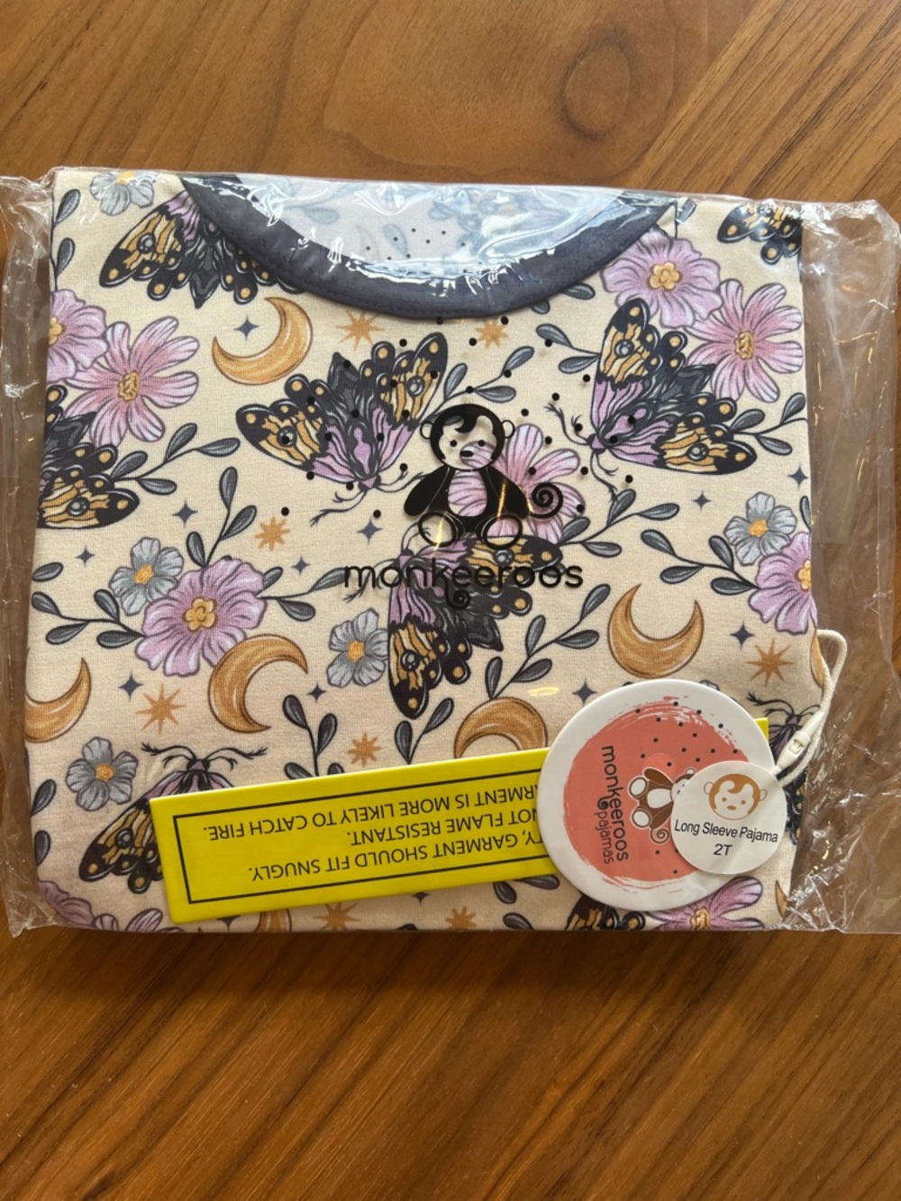 Monkeeroos Moths long sleep pajamas